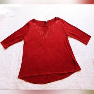 Closet sale!!! Cute top in size 2X, burgundy